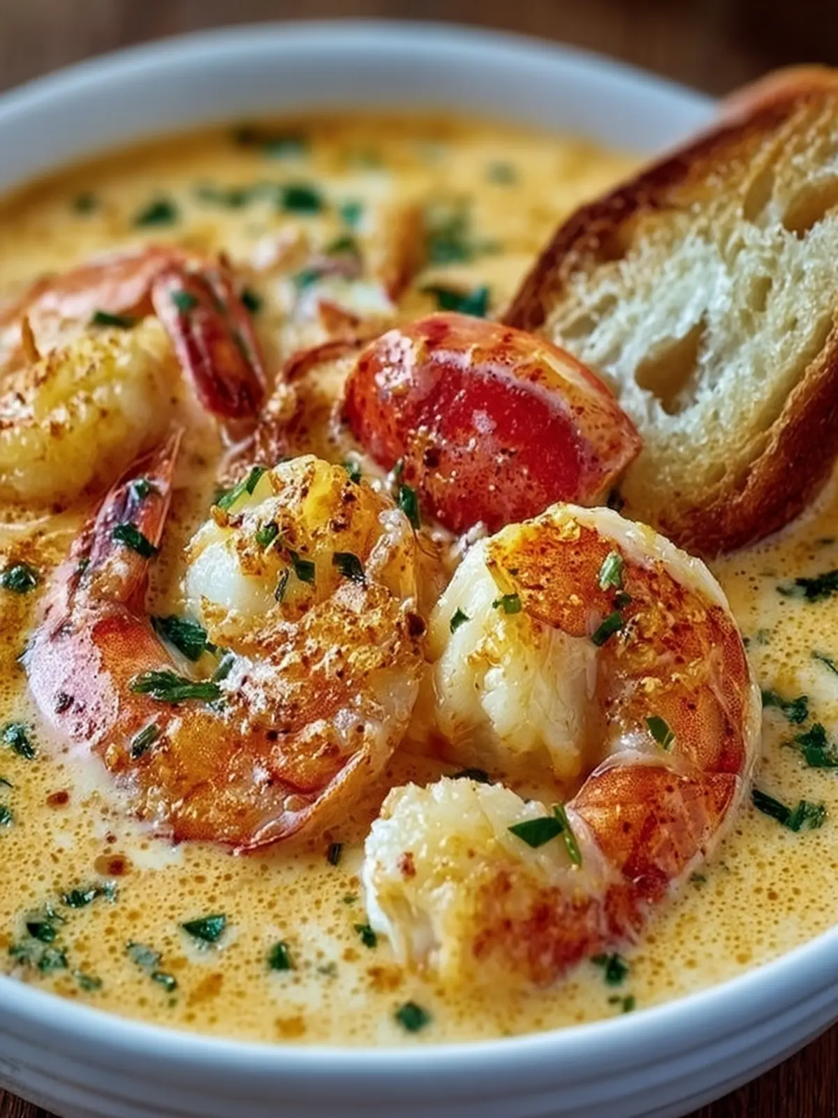 Creamy Lobster and Shrimp Bisque First Image