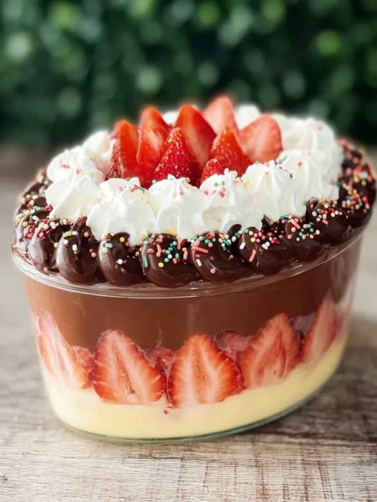 Chocolate Strawberry Trifle Dessert First Image