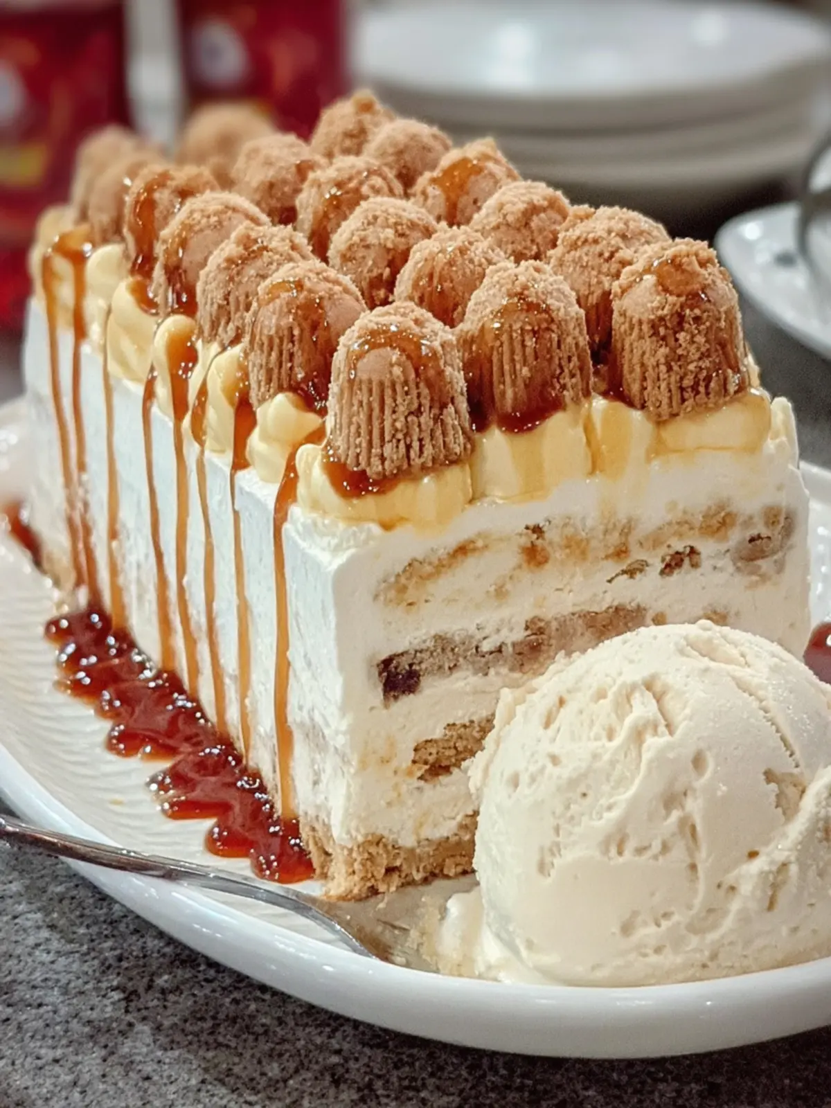 Crispy Caramel Ice Cream Cake First Image