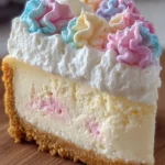 Colorful Whipped Cheesecake Slice First Image
