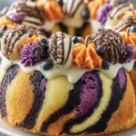 Colorful Halloween Zebra Cake First Image