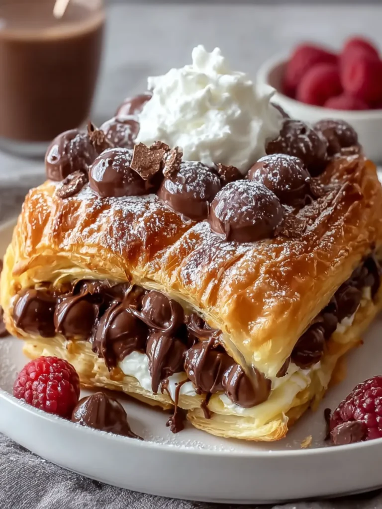 Decadent Chocolate Croissant Dessert First Image