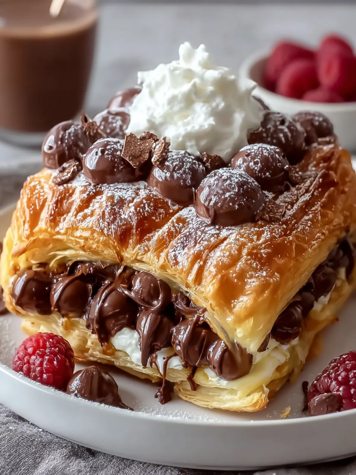 Decadent Chocolate Croissant Dessert First Image