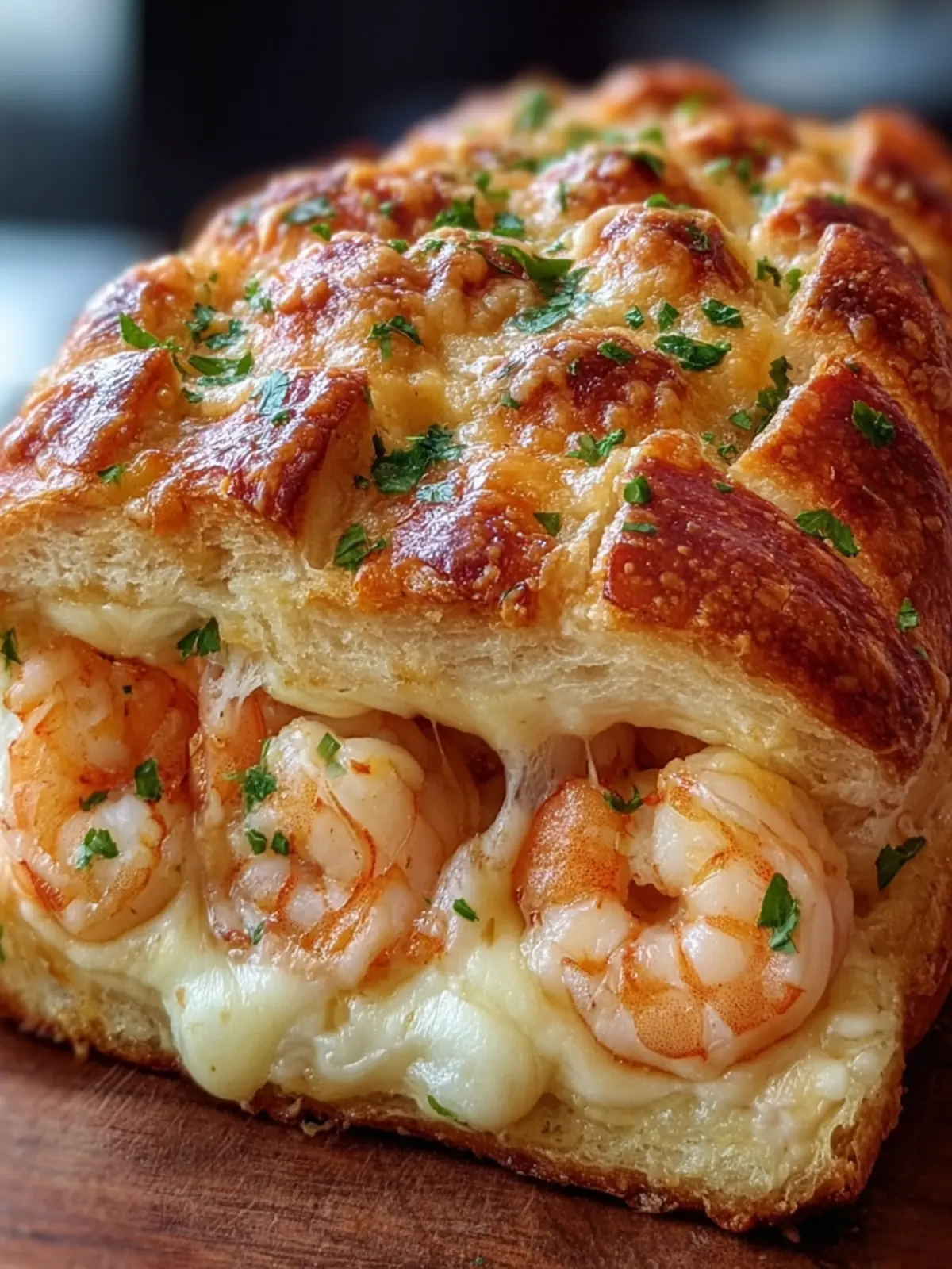 Cheesy Shrimp Stuffed Bread First Image