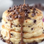 Chocolate Chip Peanut Butter Pancakes First Image