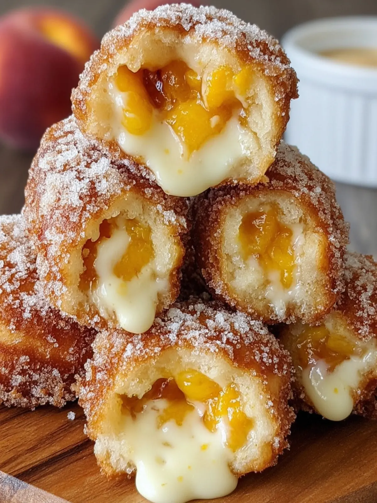 Warm Peach-Filled Donut Delight First Image