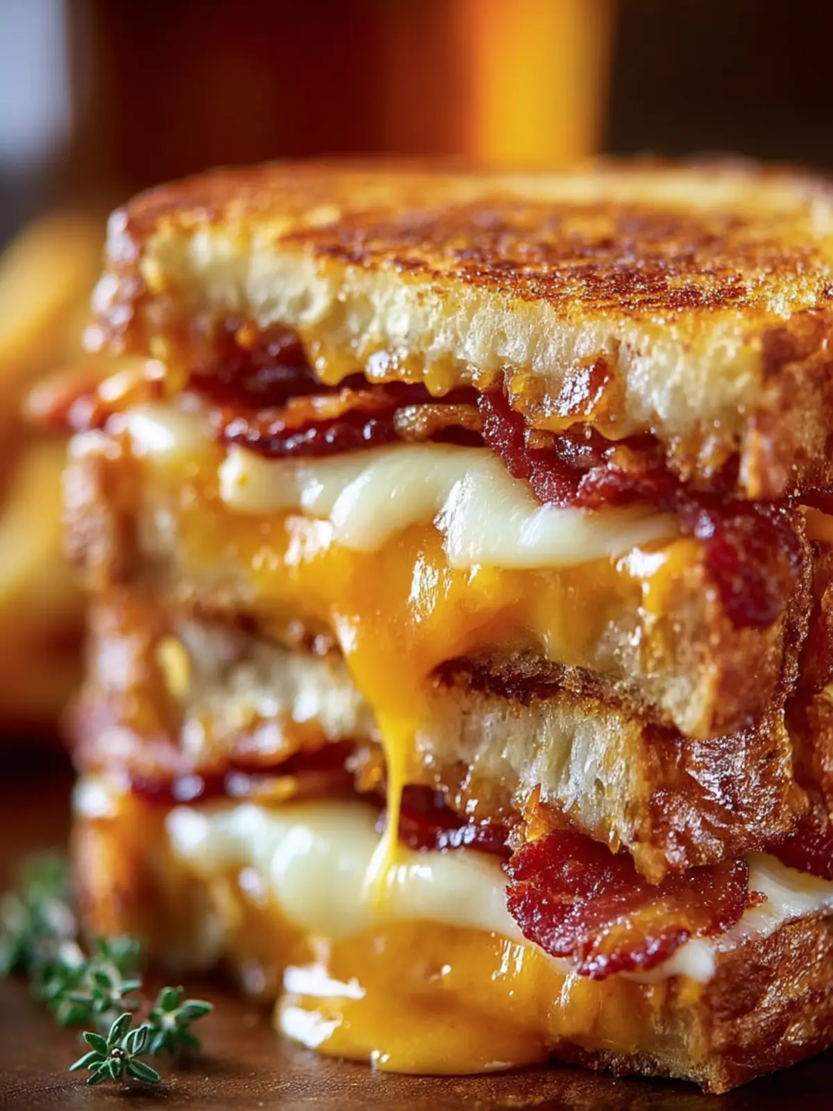 Crispy Bacon Grilled Cheese Sandwich First Image
