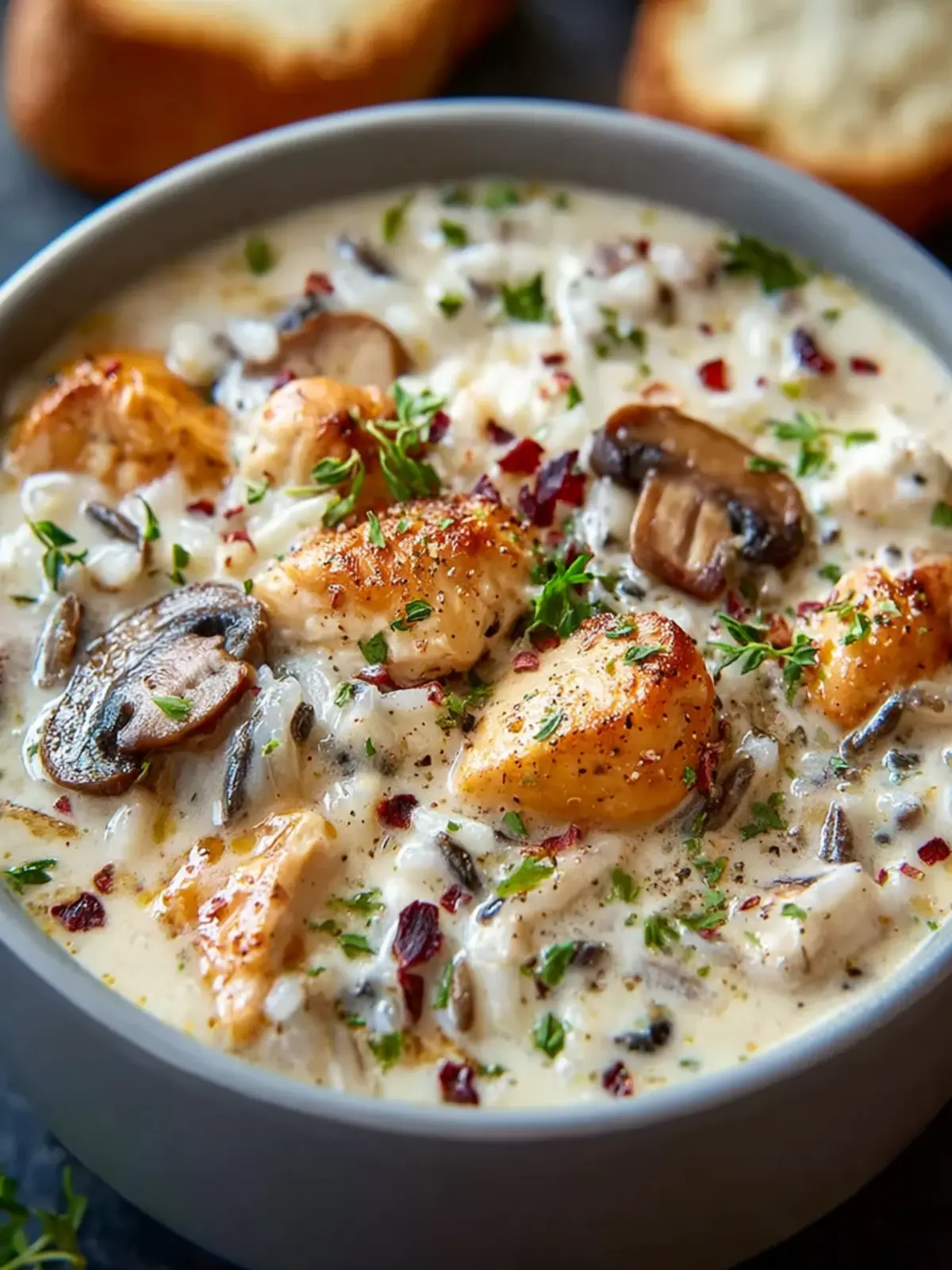 Creamy Mushroom Chicken and Wild Rice Soup: An Incredible Ultimate Recipe First Image