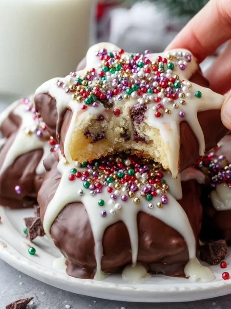 Festive Chocolate-Dipped Christmas Cookies First Image