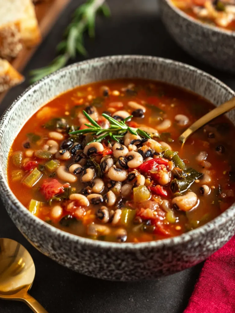 New Years Black Eyed Pea Soup Recipe for Good Luck First Image