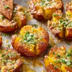These Crispy Smashed Potatoes Pack a Buttery, Garlicky Punch First Image