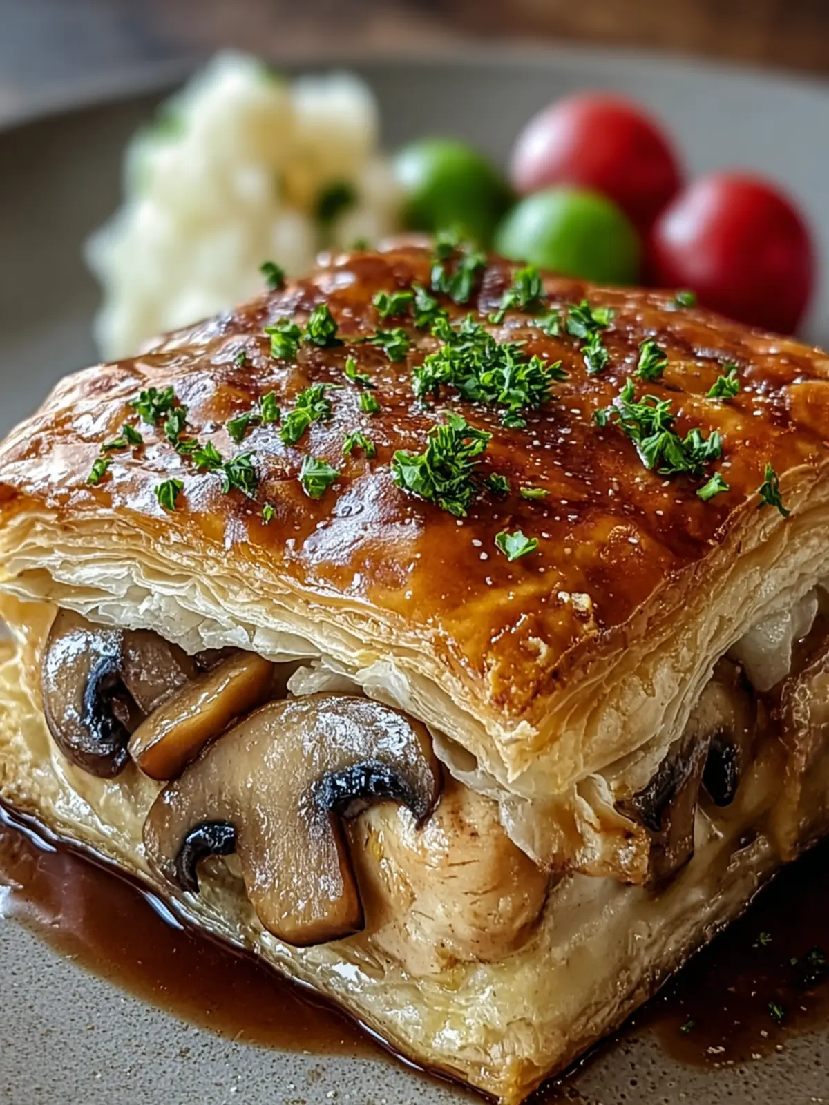 Irresistible Savory Chicken Mushroom Puff Pastry Recipe First Image