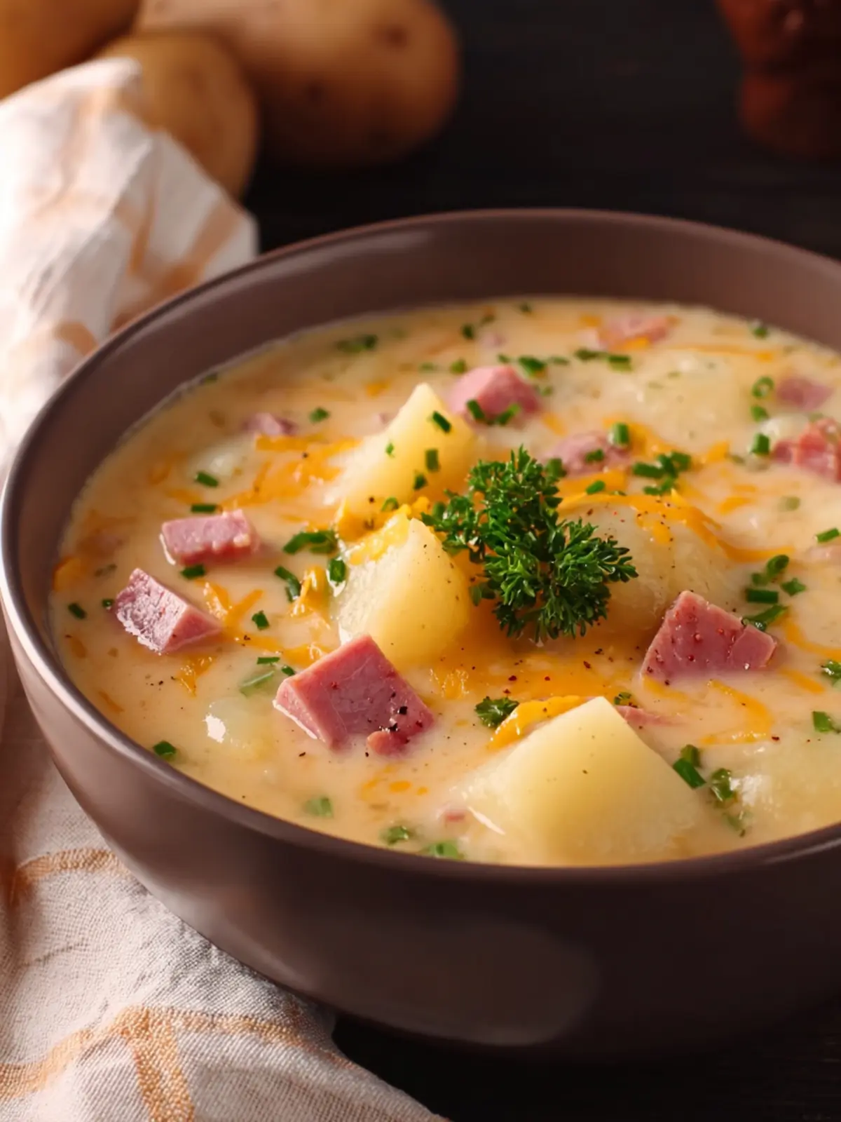 Cheesy Ham and Potato Soup First Image
