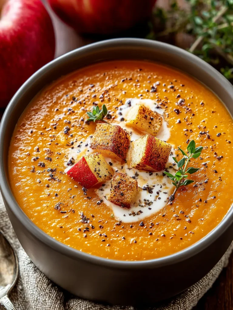Creamy Roasted Apple Pumpkin Soup: A Cozy Delight First Image