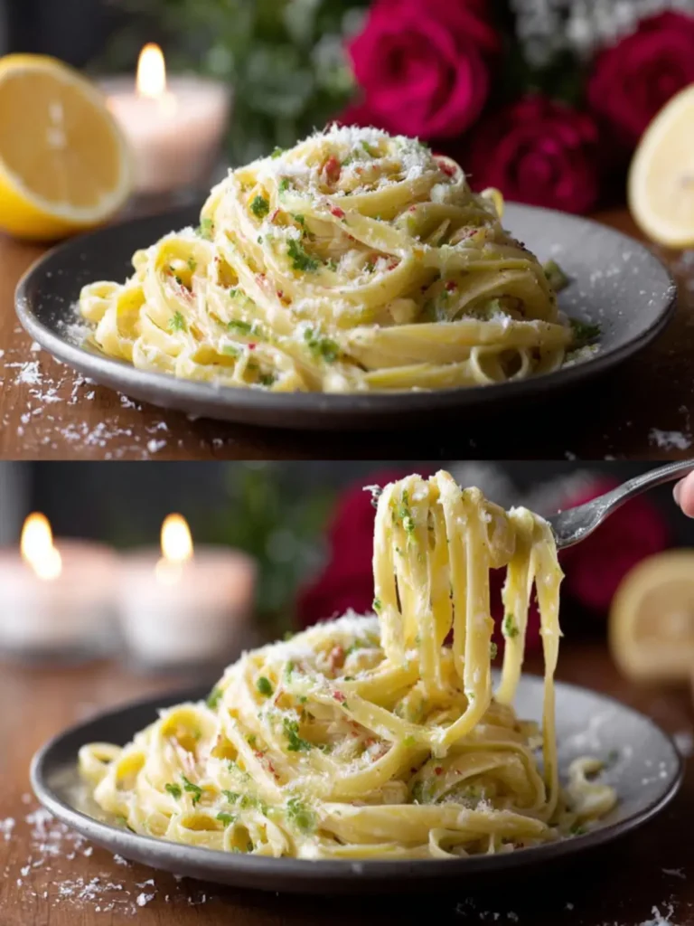 Easy Creamy Lemon Garlic Pasta Recipe First Image