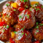 Easy Sweet & Sour Beef Meatballs: Sticky, Saucy Perfection! First Image