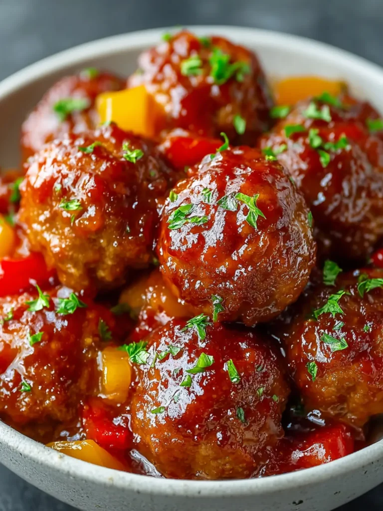 Easy Sweet & Sour Beef Meatballs: Sticky, Saucy Perfection! First Image