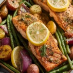 Easy Sheet Pan Salmon with Green Beans and Potatoes First Image