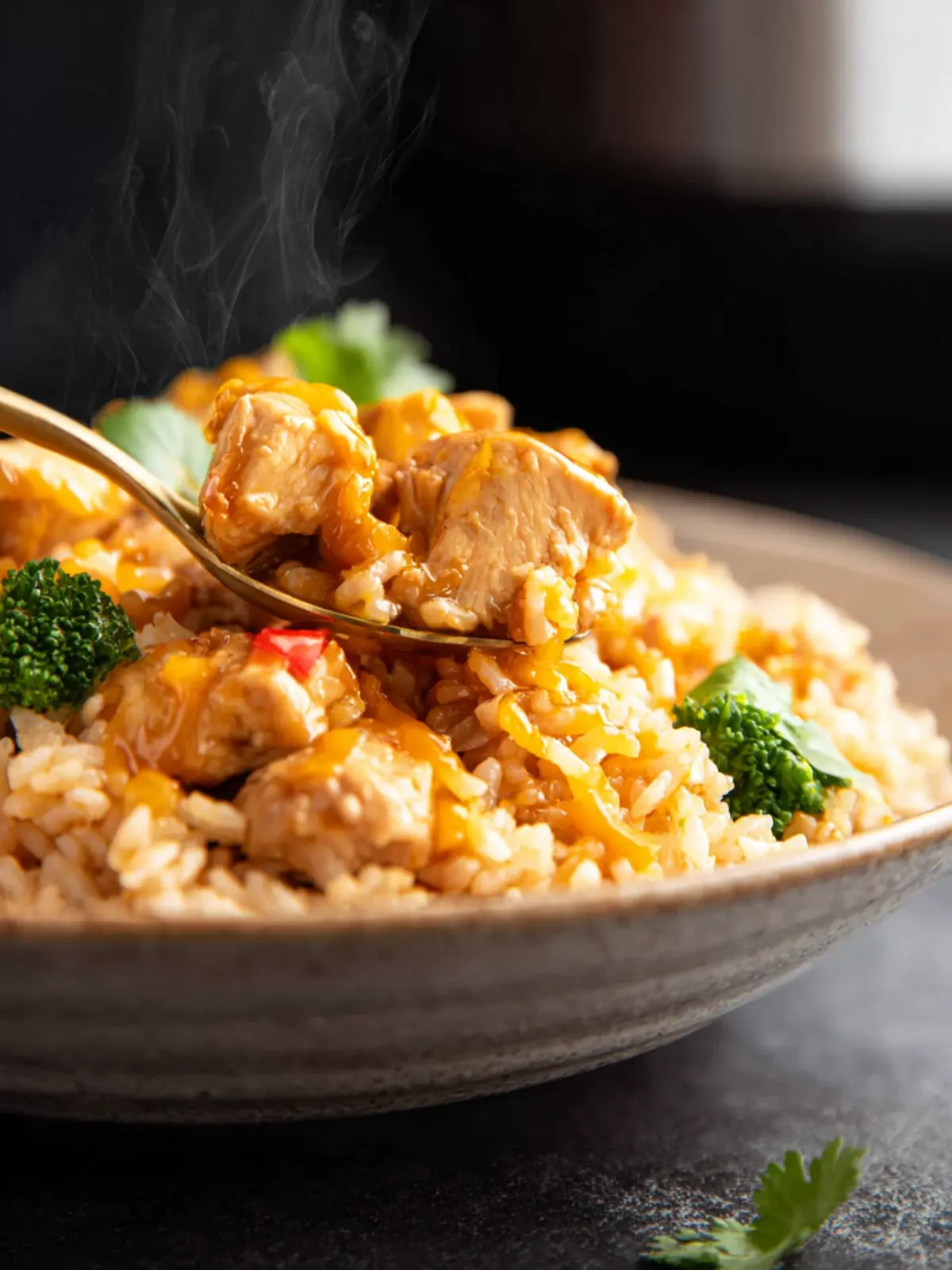 Cheesy Instant Pot Chicken and Rice First Image
