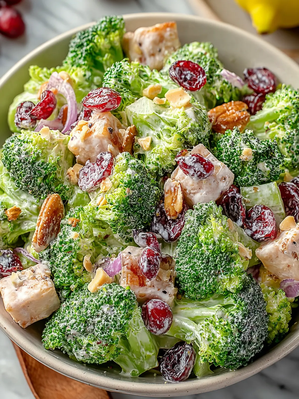 Delightful Healthy Cranberry Broccoli Salad Recipe First Image