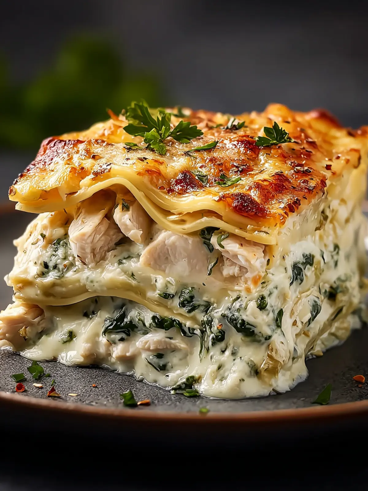 Creamy White Chicken & Spinach Lasagna for Comfort Food Bliss First Image