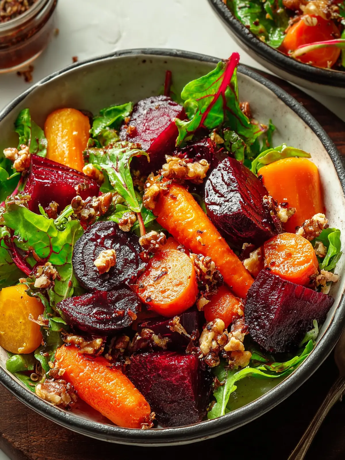 Vibrant Balsamic Roasted Beet and Carrot Salad Recipe First Image