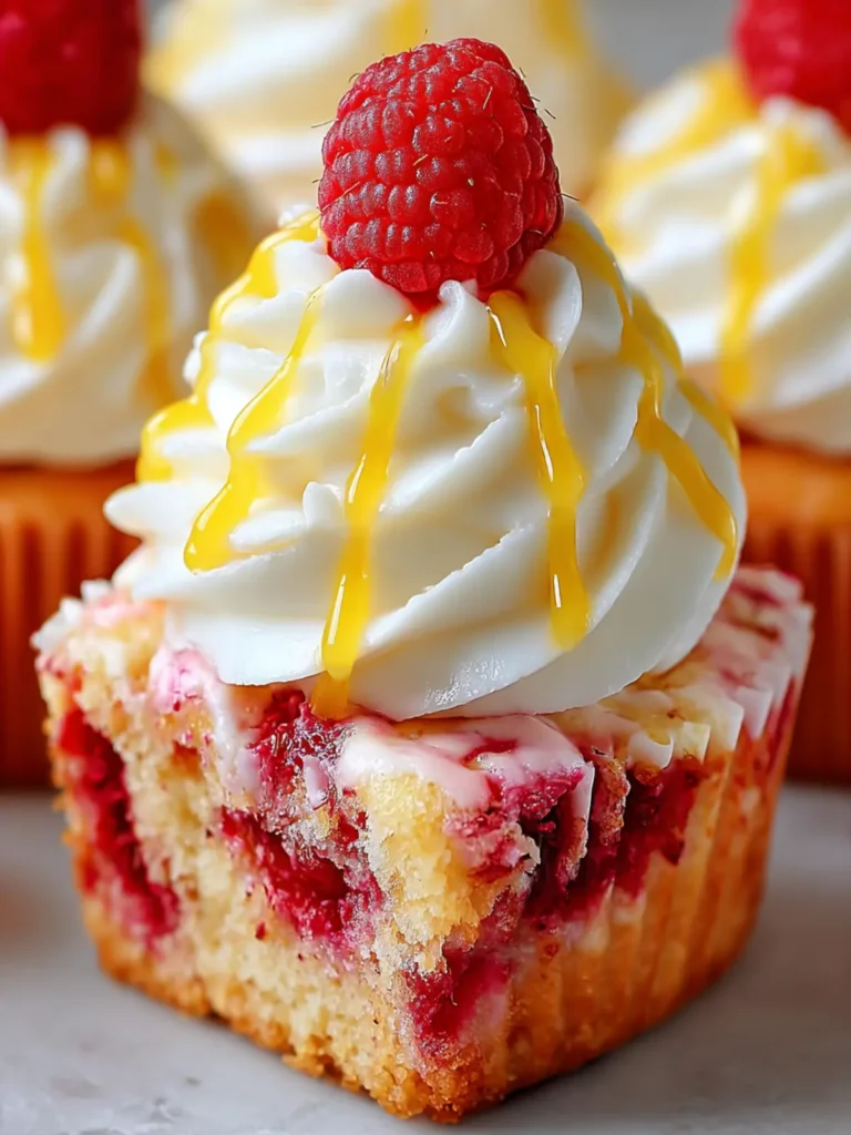 Lemon Raspberry Swirl Square Cupcakes – Bright, Zesty & Delicious First Image