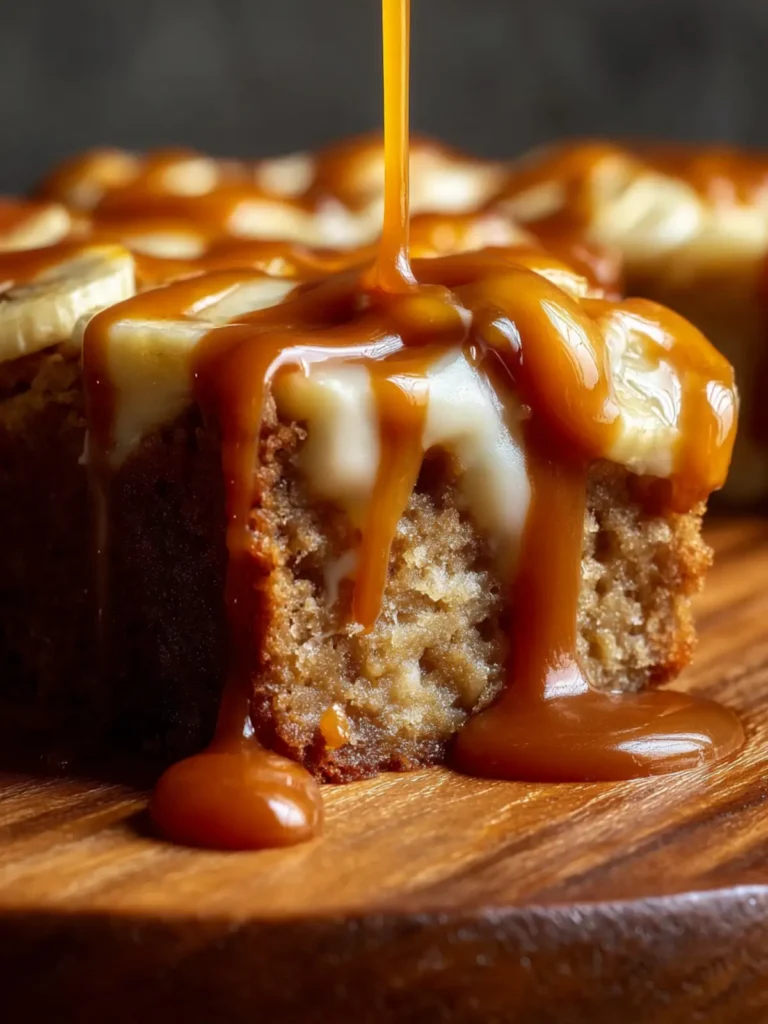 Salted Caramel Brown Butter Banana Snack Cake First Image