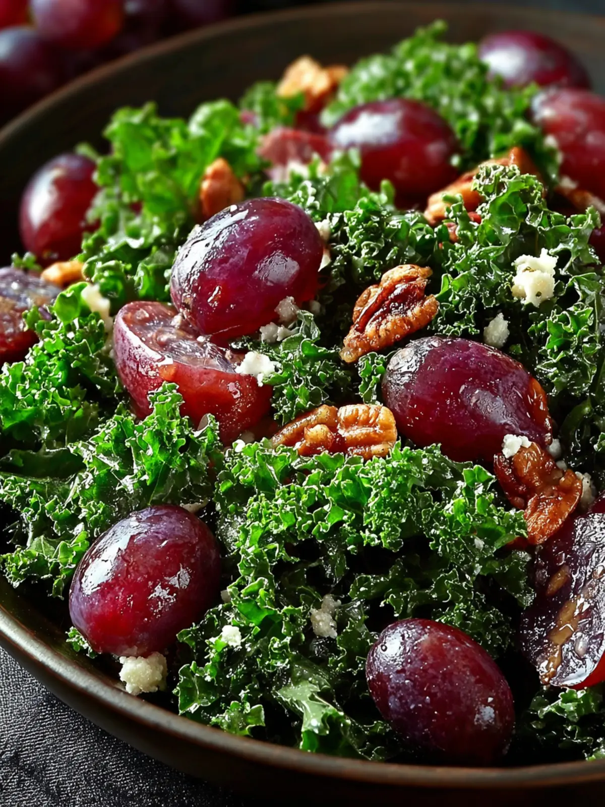 Irresistible Warm Kale Salad with Roasted Grapes Recipe First Image