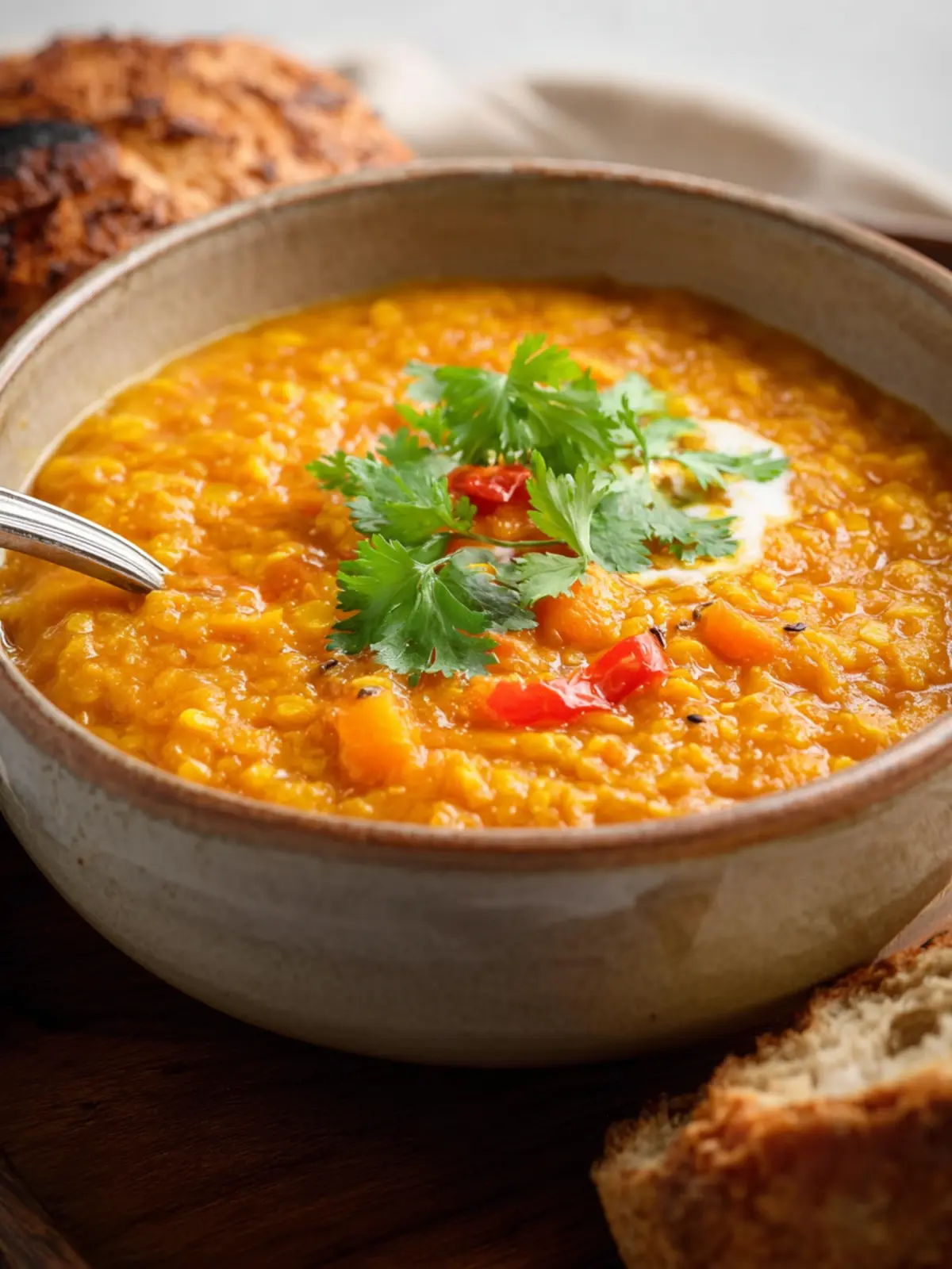 Curried Red Lentil Soup First Image