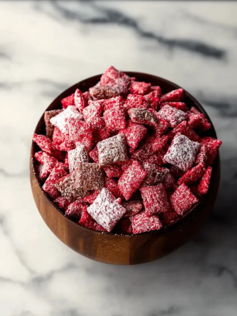 Easy Red Velvet Puppy Chow First Image