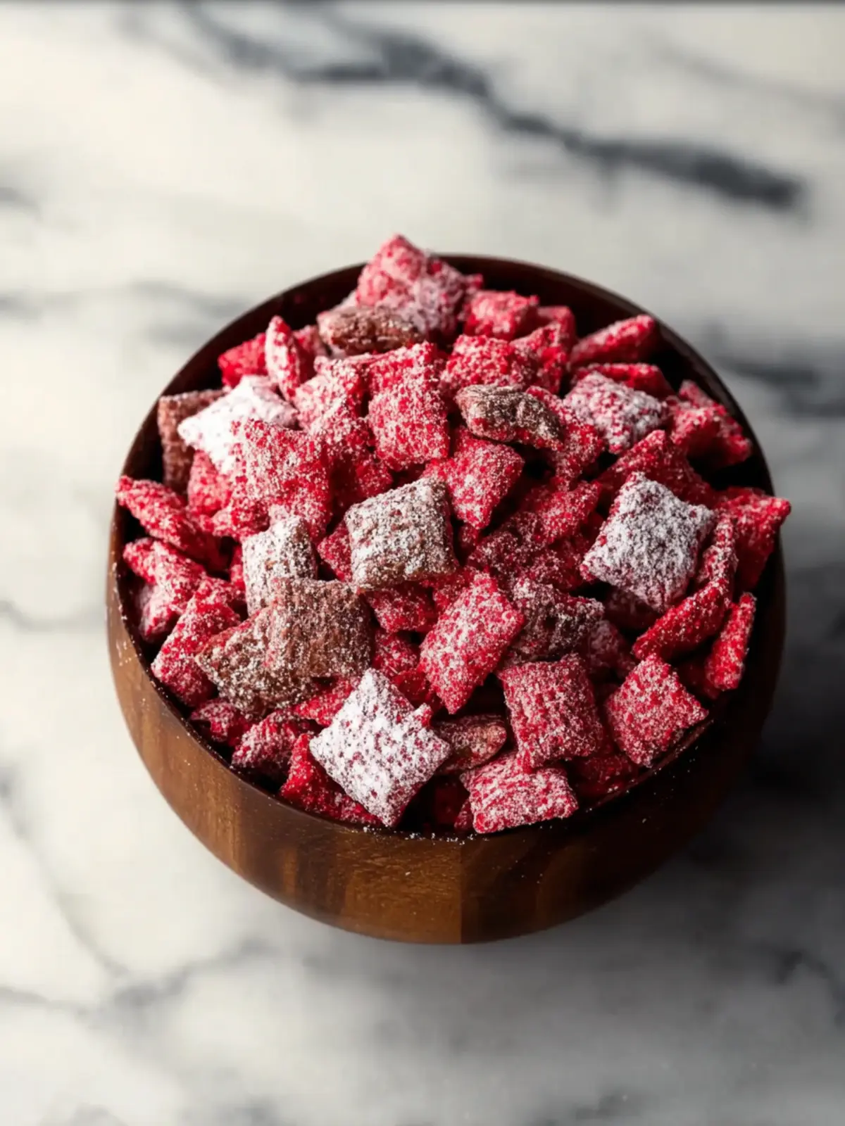 Easy Red Velvet Puppy Chow First Image
