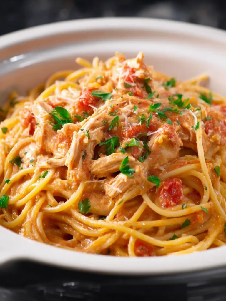 Crock Pot Chicken Spaghetti First Image