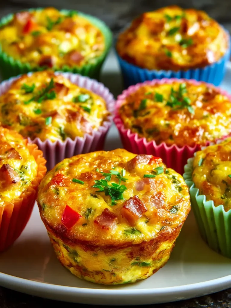 Egg Muffins with Ham, Cheese, and Bell Pepper First Image