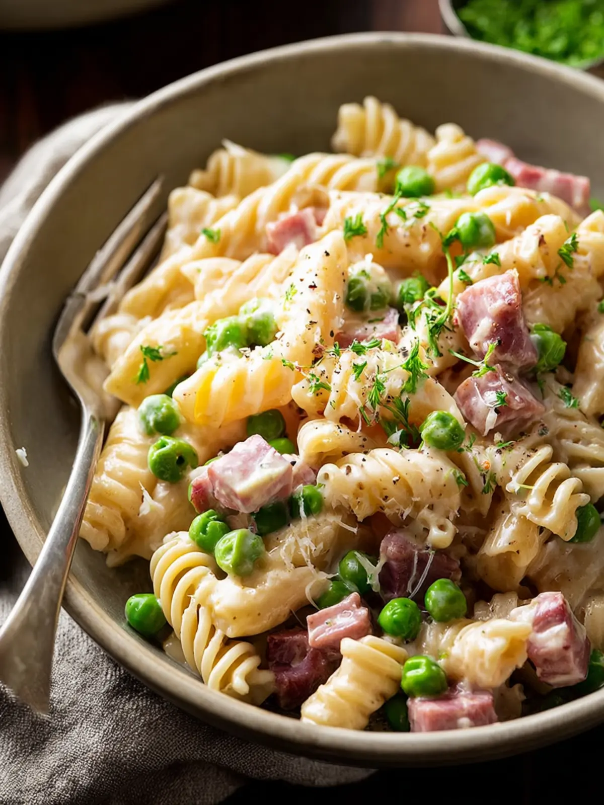 Creamy Ham Peas and Pasta First Image