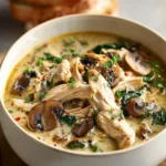 Comforting Rotisserie Chicken and Mushroom Soup Recipe Delight First Image