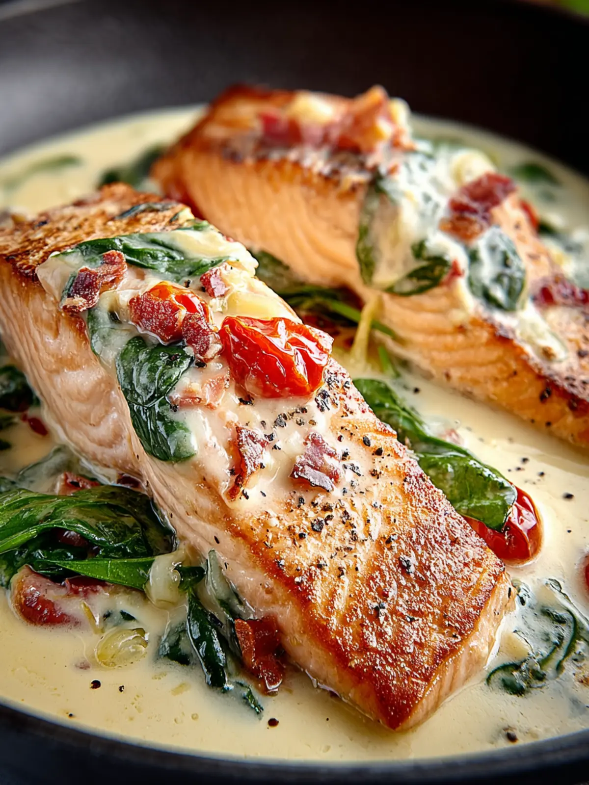 Creamy Tuscan Salmon First Image