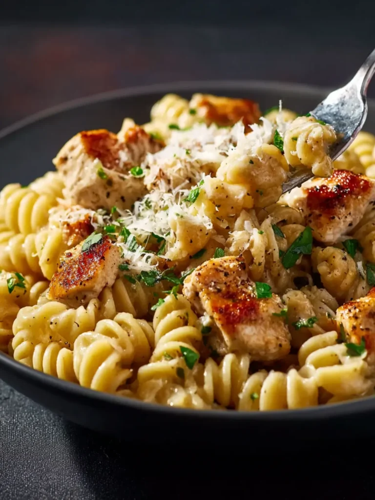 Crockpot Garlic Parmesan Chicken Pasta First Image