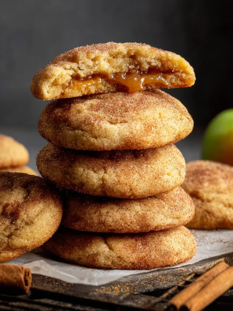 Apple Cider Caramel Stuffed Snickerdoodles First Image
