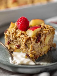 Baked Apple Oatmeal with Greek Yogurt First Image