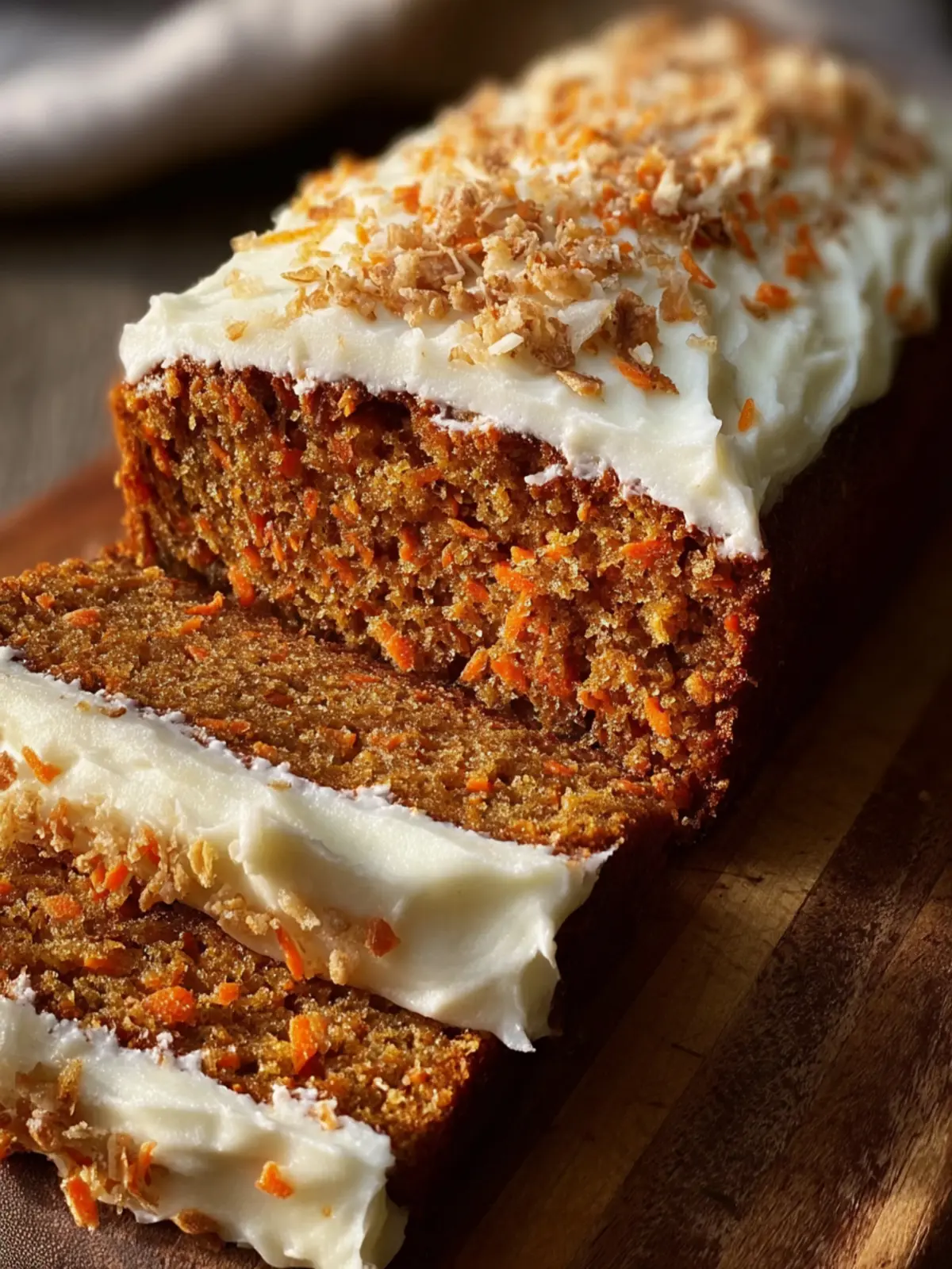 Carrot Cake Loaf with Cream Cheese Frosting First Image