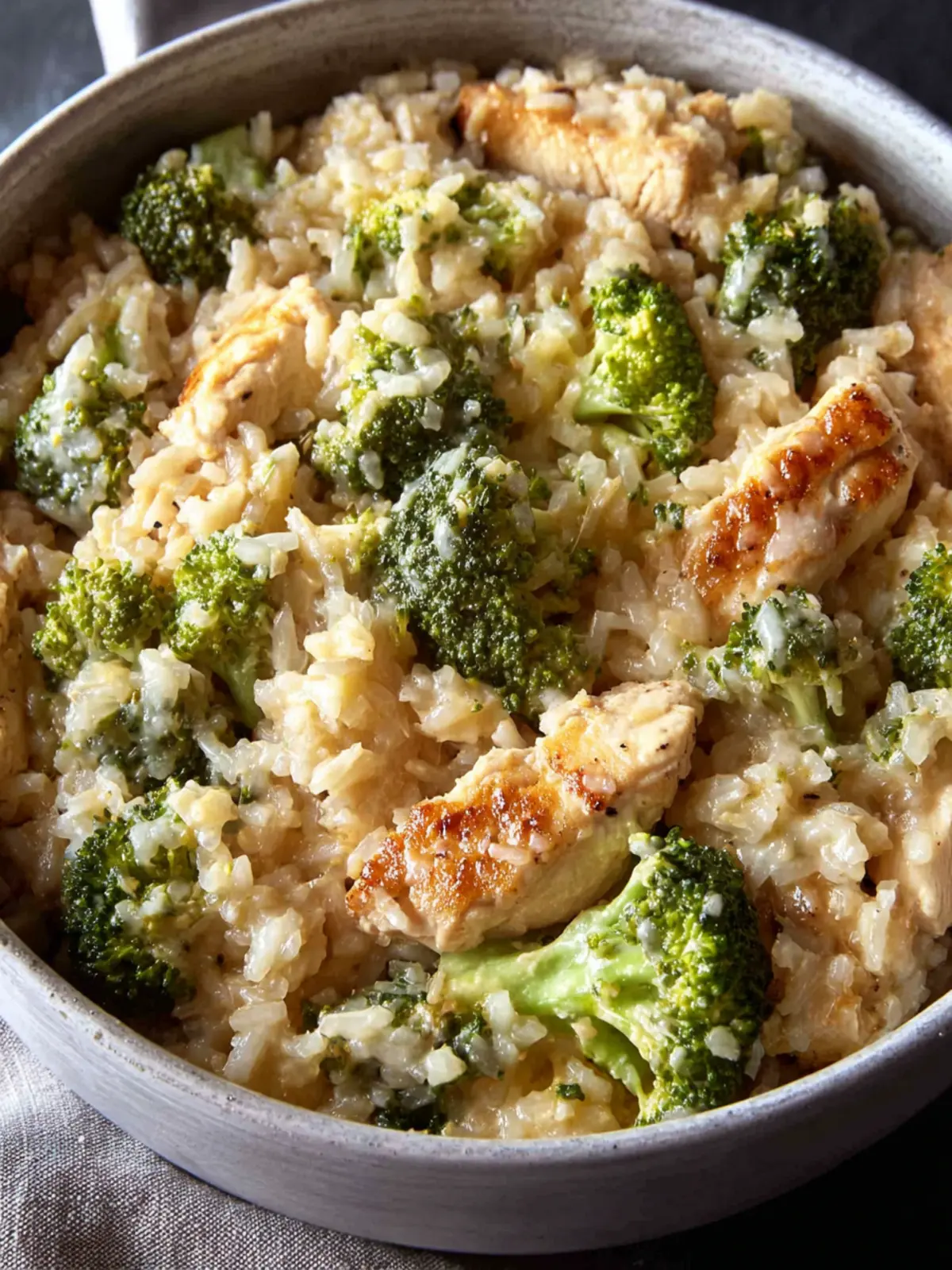Chicken and Rice Skillet with Broccoli, Cheesy & Easy First Image