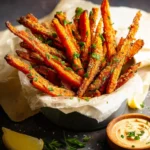 Crispy Carrot Fries (Oven Baked) First Image