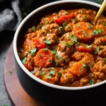 Low FODMAP Chili with Pumpkin & Sausage First Image