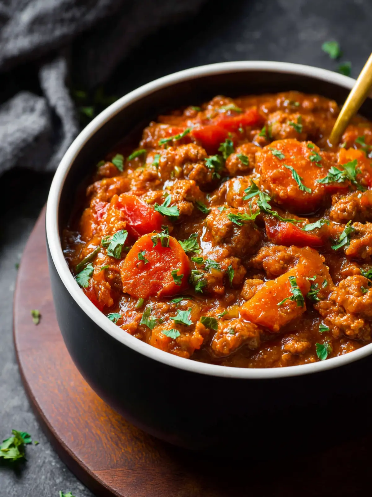 Low FODMAP Chili with Pumpkin & Sausage First Image