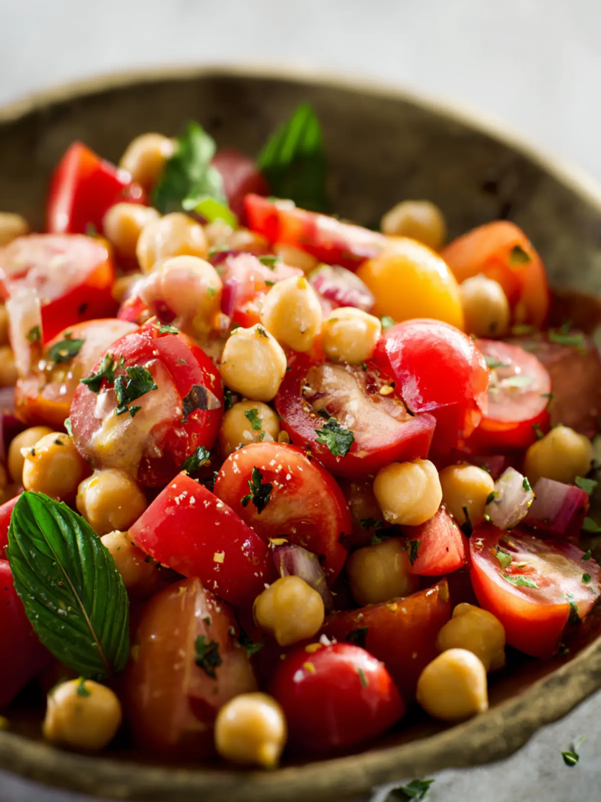 Tomato Chickpea Salad Recipe First Image