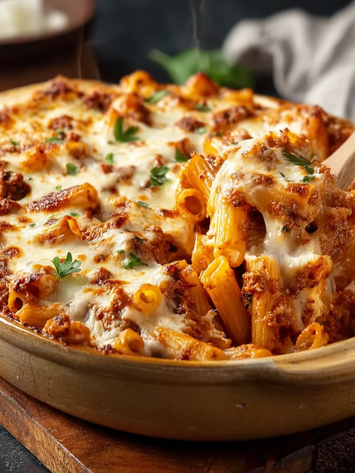 High Protein Cottage Cheese Baked Ziti First Image
