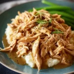 Slow Cooker Shredded Chicken and Gravy First Image