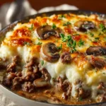 mushroom ground beef bake First Image