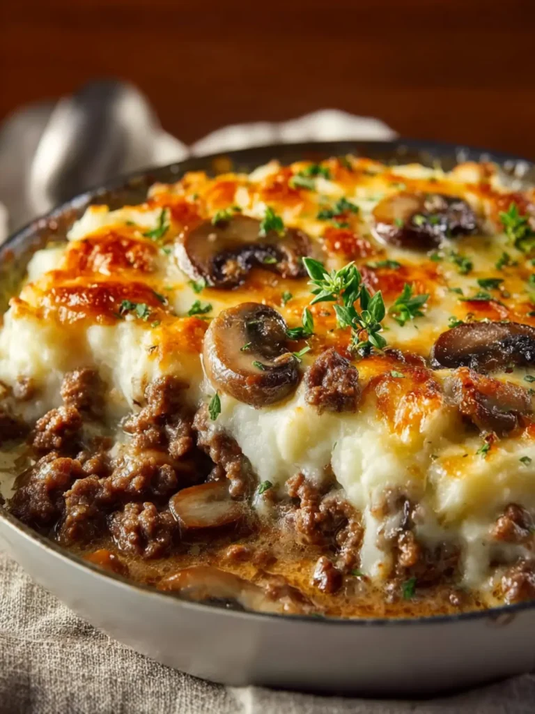 mushroom ground beef bake First Image
